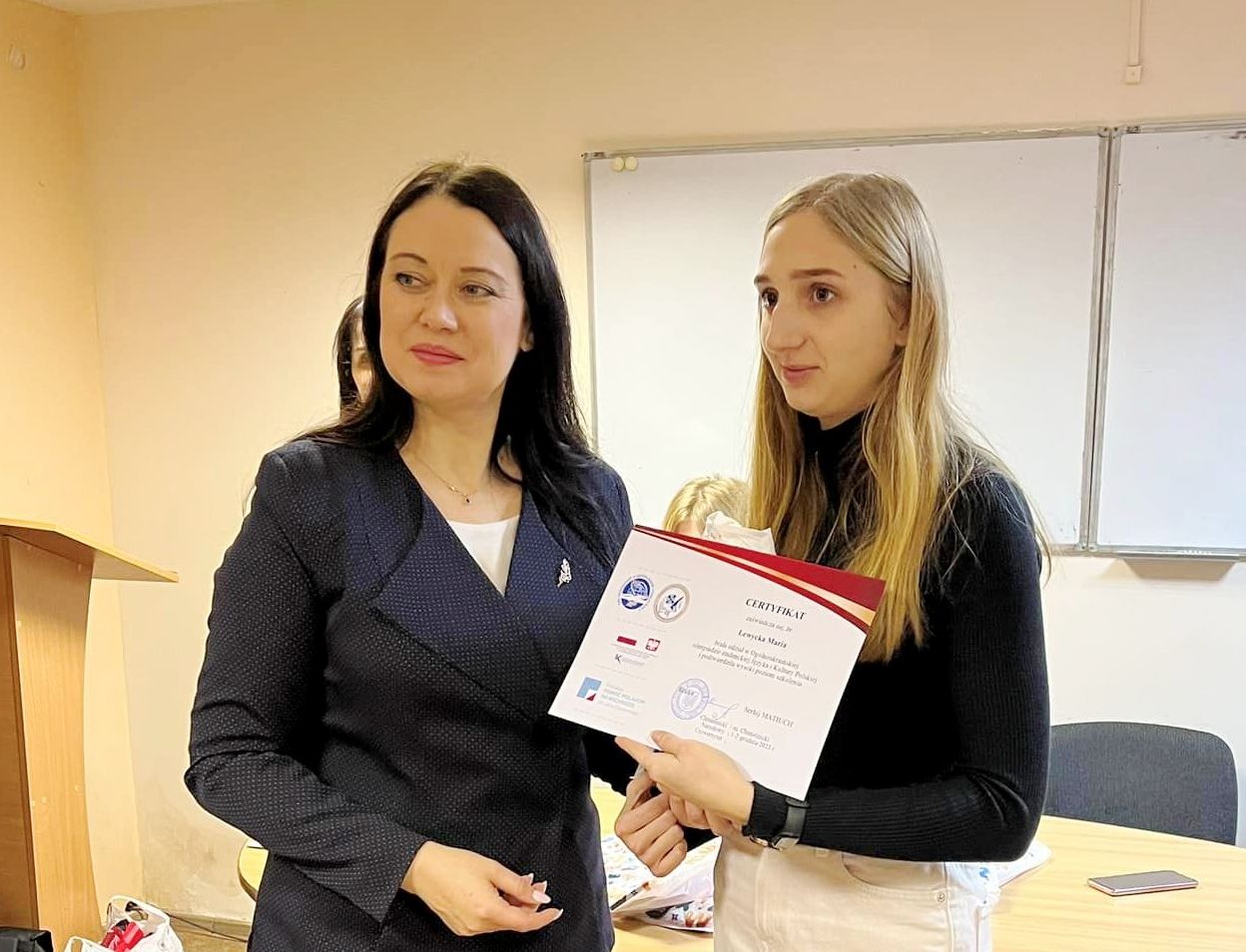 Студентка 4 курсу полонійного відділення ТНПУ ім. В. Гнатюка здобула ІІІ місце на олімпіаді з польської мови У Хмельницьку